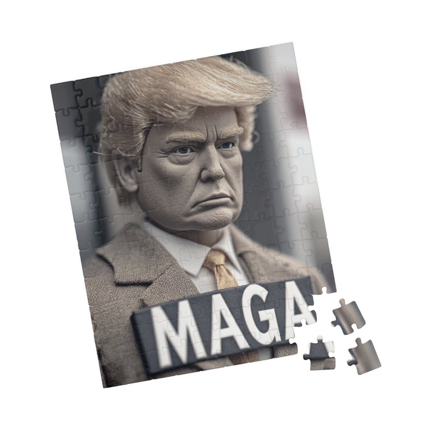 Puzzle Featuring MAGA Figure - Fun Family Game, Political Collectible, Home Decor, Gift for Puzzle Lovers