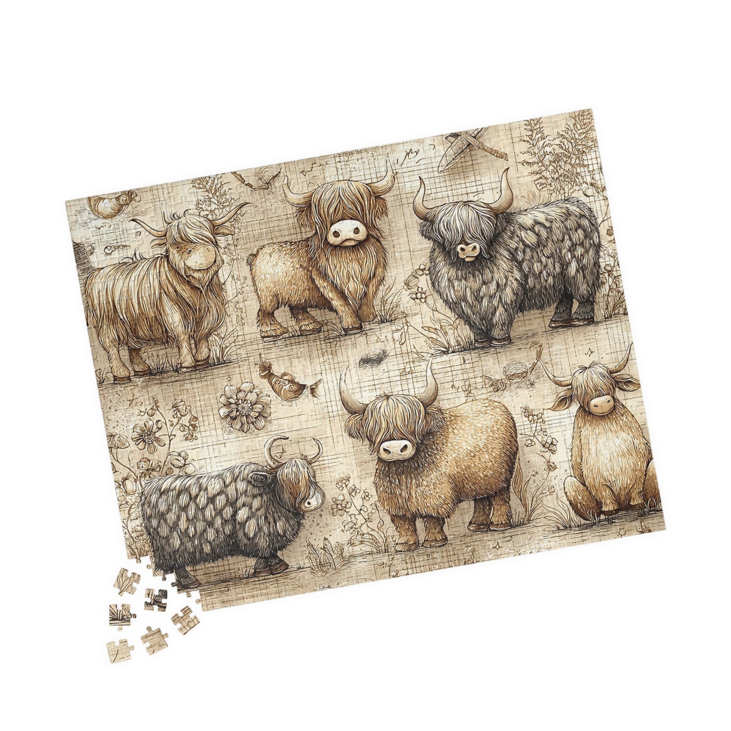 Rustic Farm Animal Puzzle, 110-1014 Piece Jigsaw, Cozy Home Decor, Gift for Animal Lovers, Family Game Night, Unique Collectible
