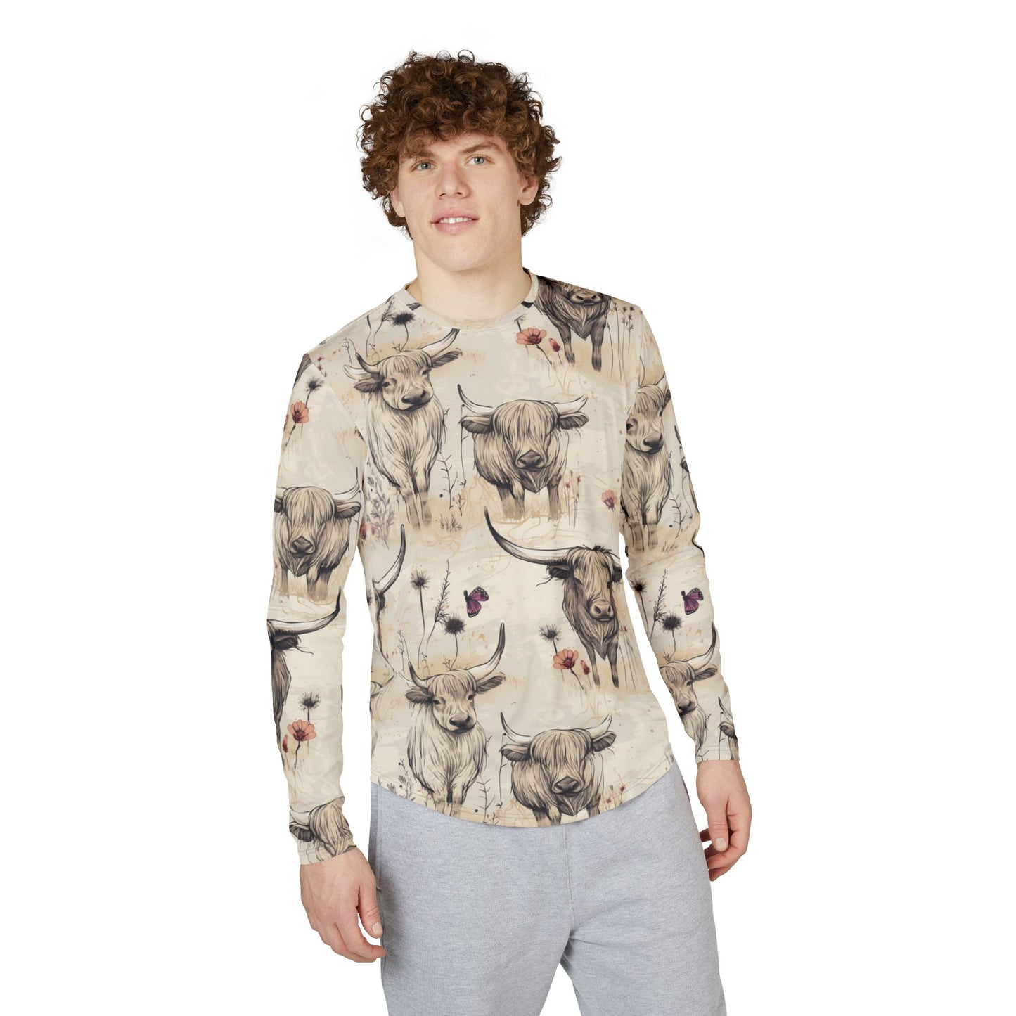 UV Protection Long Sleeve Shirt with Rustic Farm Design, Perfect for Summer Picnics