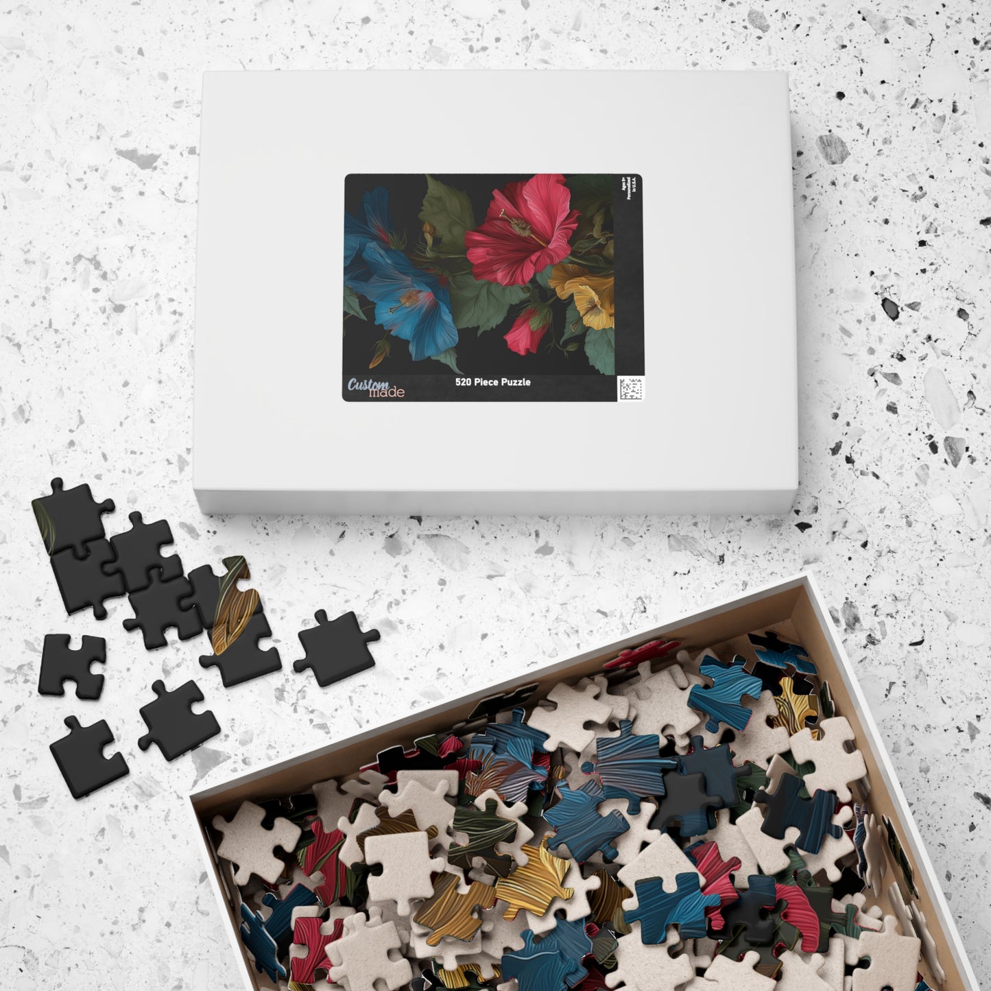 Floral Puzzle Collection: 110, 252, 520, 1014-piece, Art Therapy, Home Decor, Gift Idea, Family Fun, Relaxation, Puzzle Enthusiast