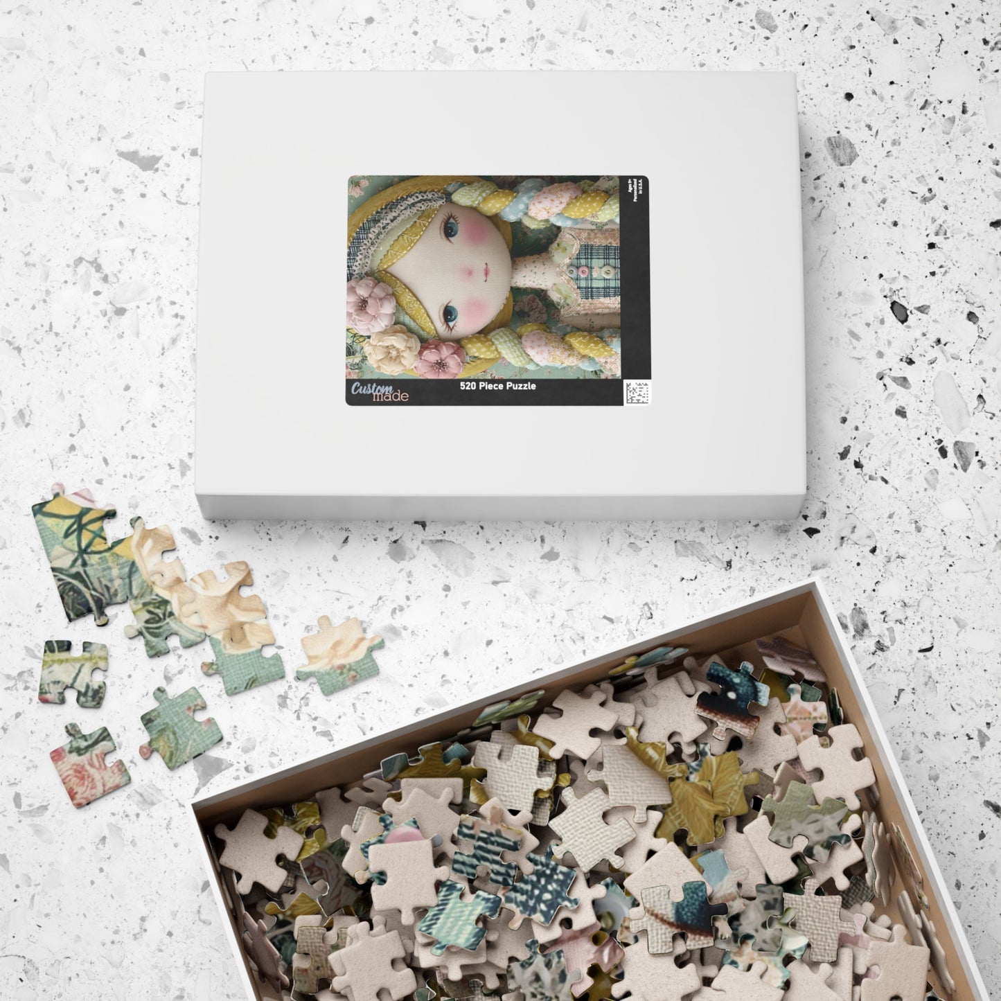 Charming Floral Doll Puzzle | 110, 252, 520, 1014-pieces, Whimsical Decor, Family Activity