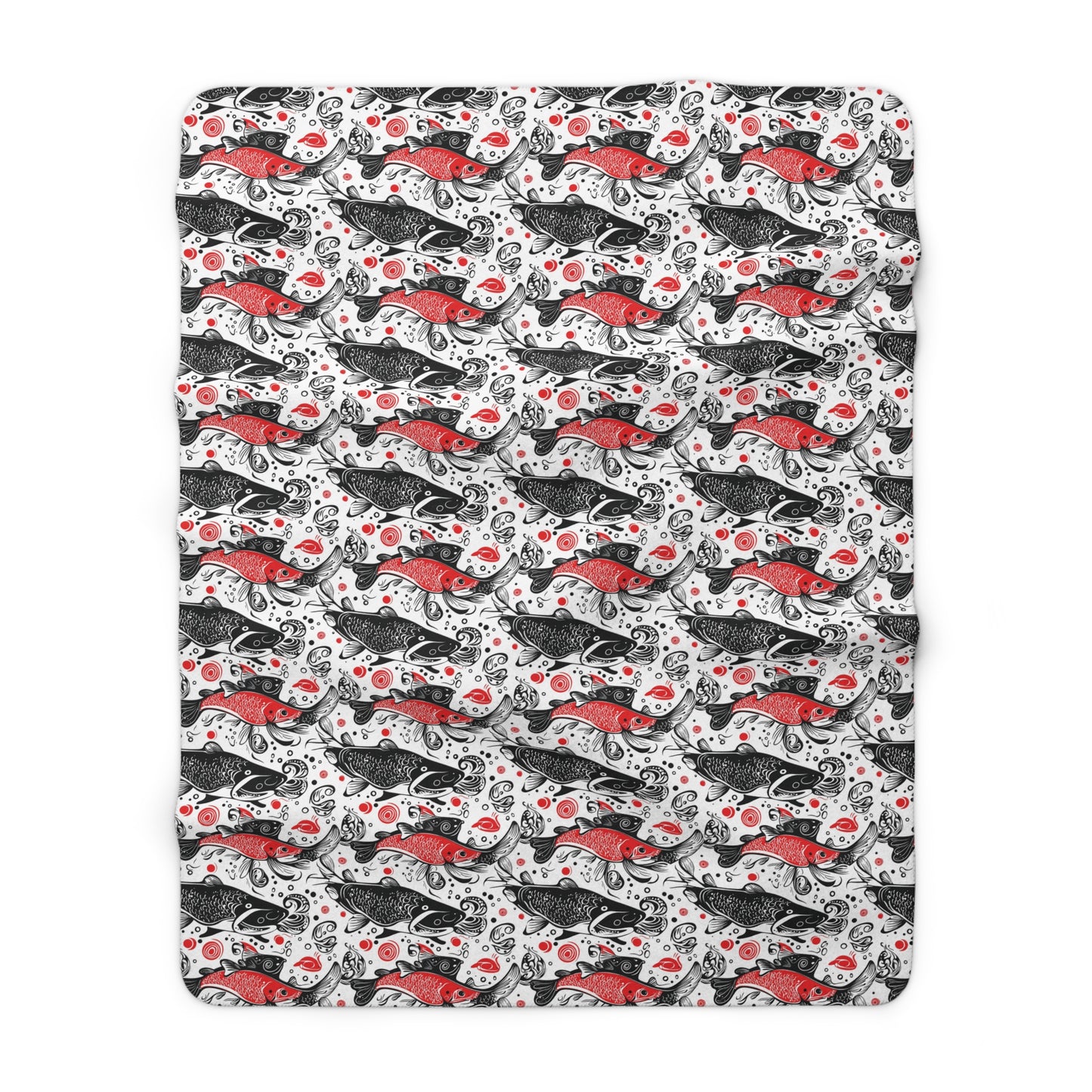 Cozy Sherpa Fleece Blanket with Whimsical Fish Design, Perfect Gift for Home Decor, Holidays, or Picnics, Soft Plush Throw