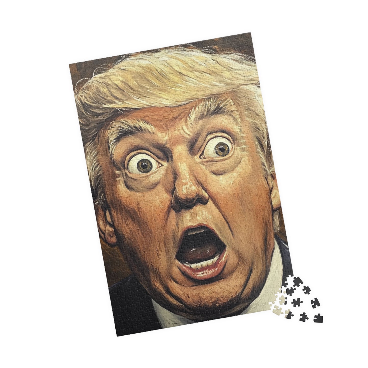 Humorous Trump Puzzle - Fun & Challenging Jigsaw for Laughter, Gift for Friends, Family Game Night, Unique Home Decor