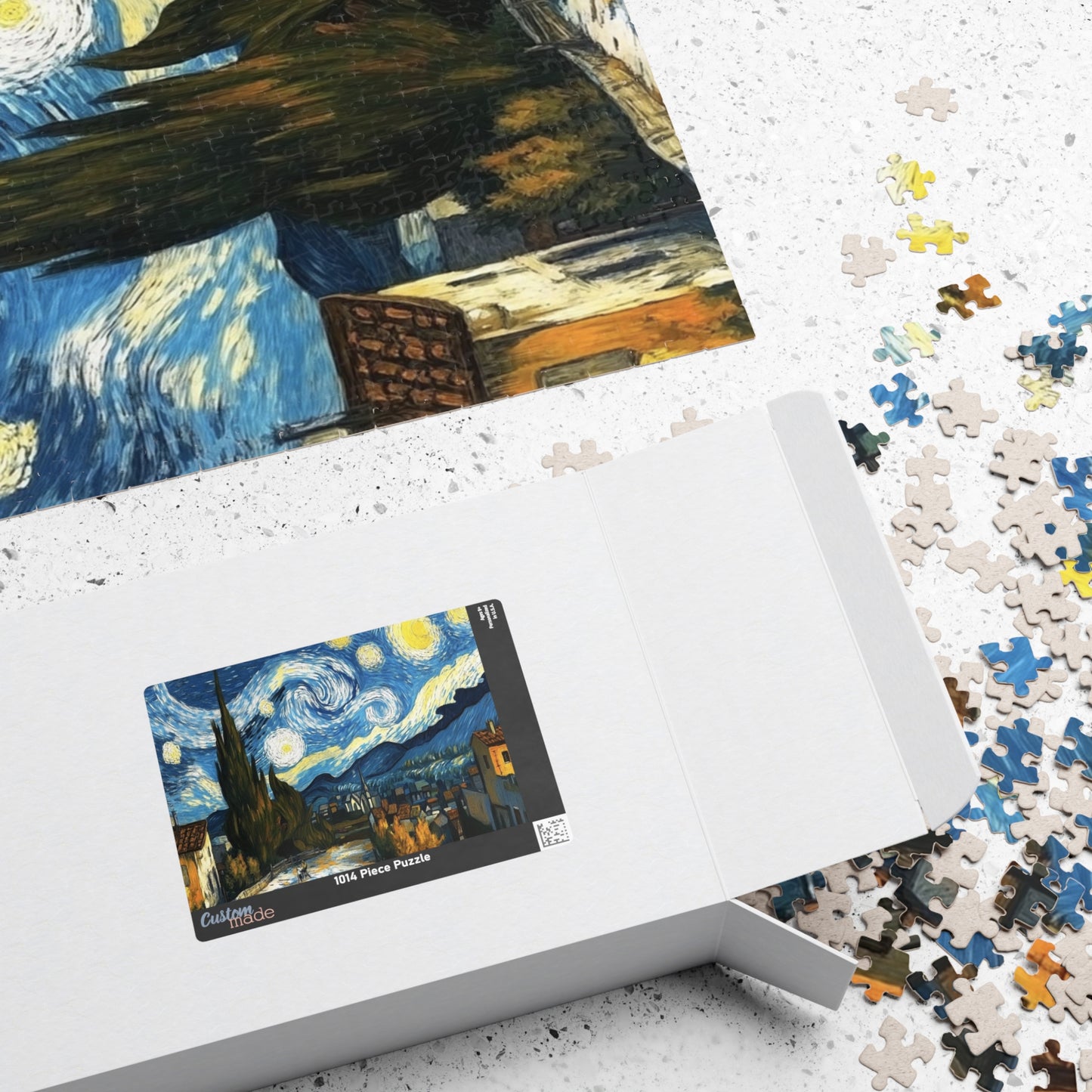 Starry Night Puzzle, 110, 252, 520, 1014-piece Jigsaw, Art Lovers Gift, Family Activity, Home Decor, Relaxing Pastime