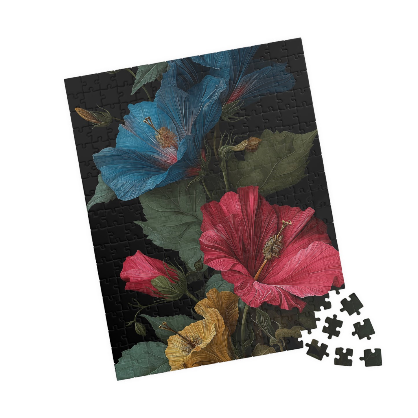 Floral Puzzle Collection: 110, 252, 520, 1014-piece, Art Therapy, Home Decor, Gift Idea, Family Fun, Relaxation, Puzzle Enthusiast