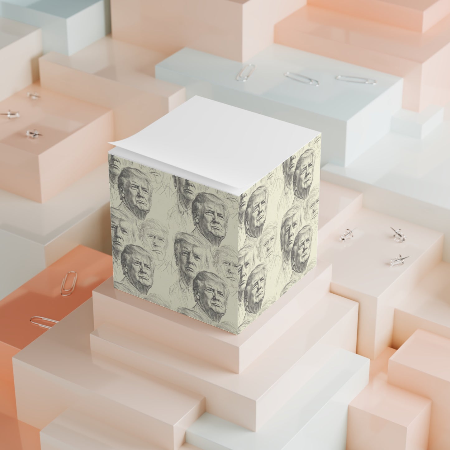 Donald Trump Inspired Note Cube, Political Gift, Office Decor, Fun Writing Supplies, Desk Accessories