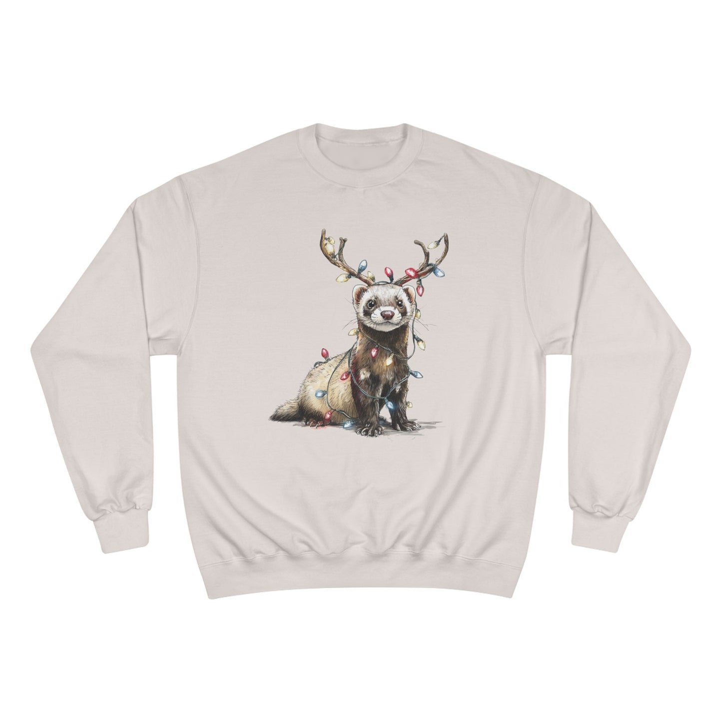 Otter Wants to be a Reindeer Champion Sweatshirt, Cozy Holiday Apparel, Christmas Gift, Cute Winter Wear