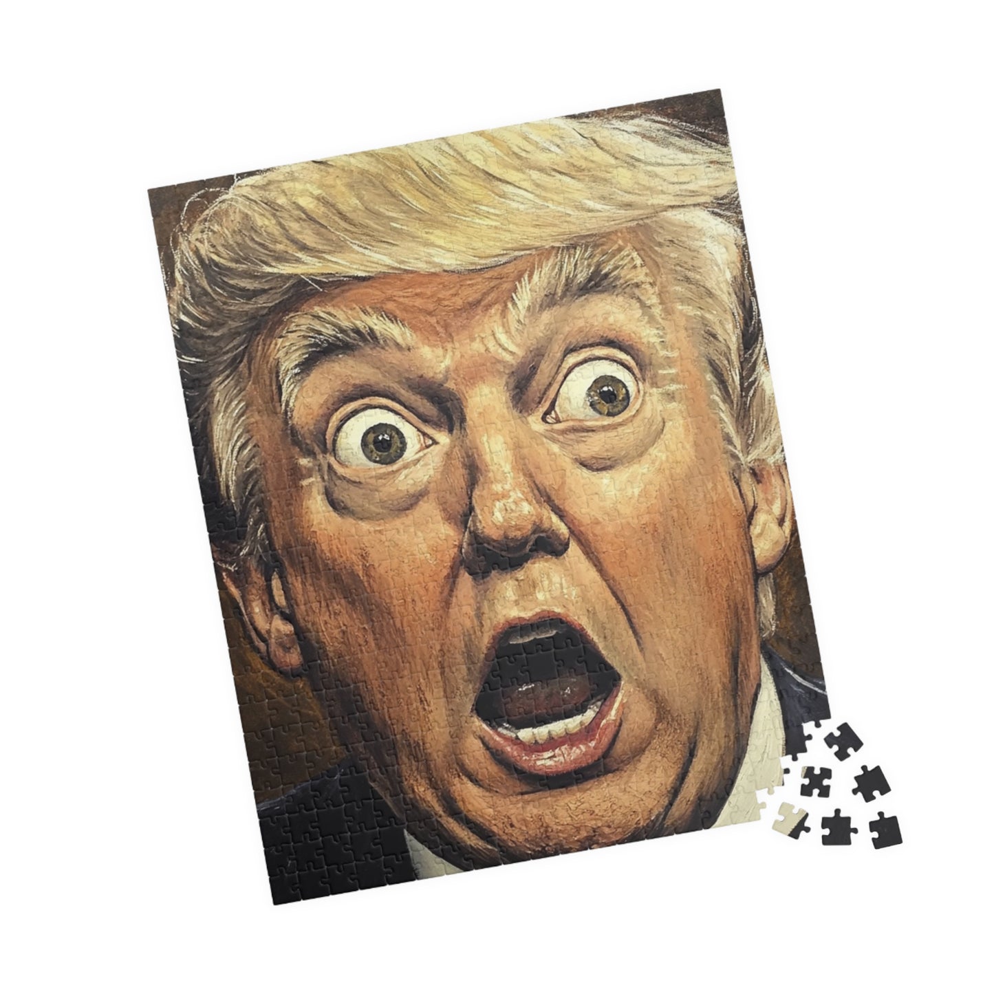 Humorous Trump Puzzle - Fun & Challenging Jigsaw for Laughter, Gift for Friends, Family Game Night, Unique Home Decor