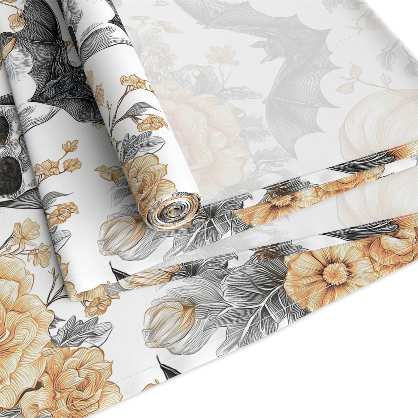 Spooky Elegance Table Runner - Halloween Decor, Fall Table Centerpiece, Cotton Tablecloth, Party Decoration, Autumn Theme