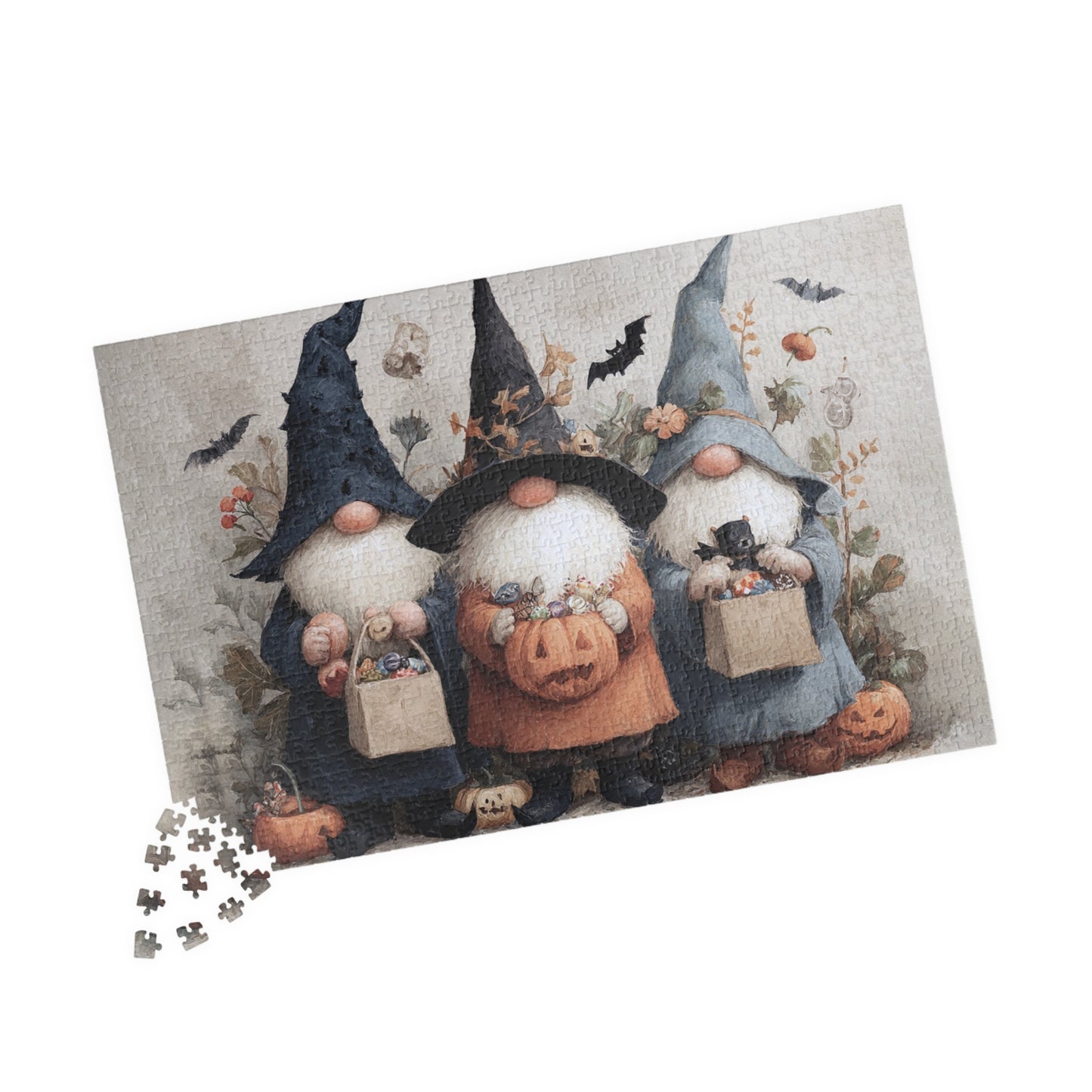 Halloween Gnome Puzzle - Seasonal Decor, Family Fun Activity, Perfect Gift for Fall Celebrations, Halloween Party, Cozy Nights In