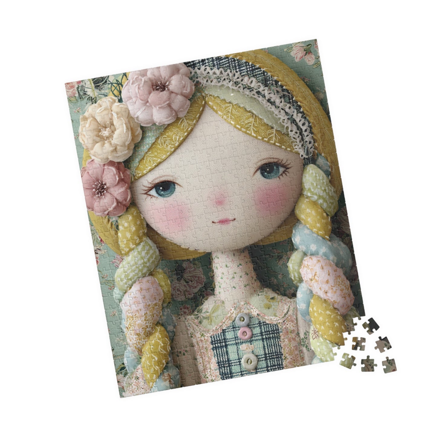 Charming Floral Doll Puzzle | 110, 252, 520, 1014-pieces, Whimsical Decor, Family Activity