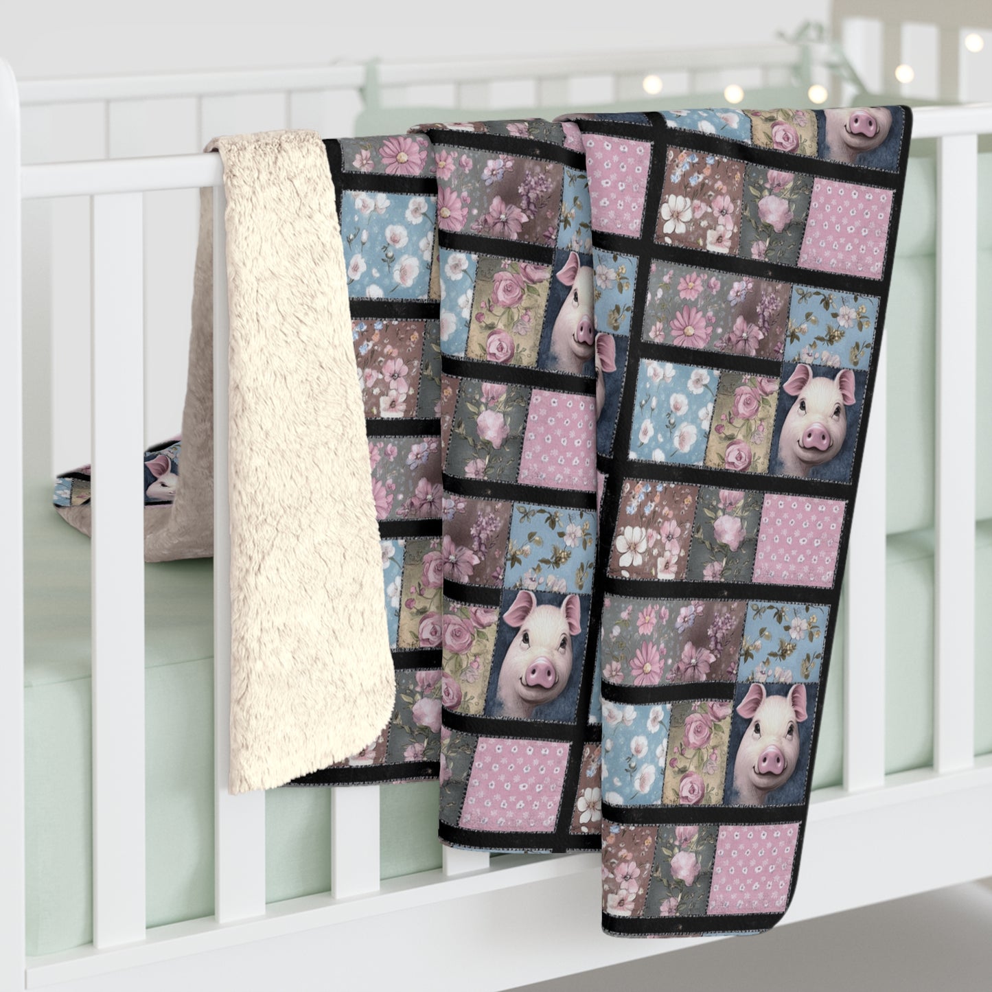Looks like a Quilt - Retro Pig Pattern