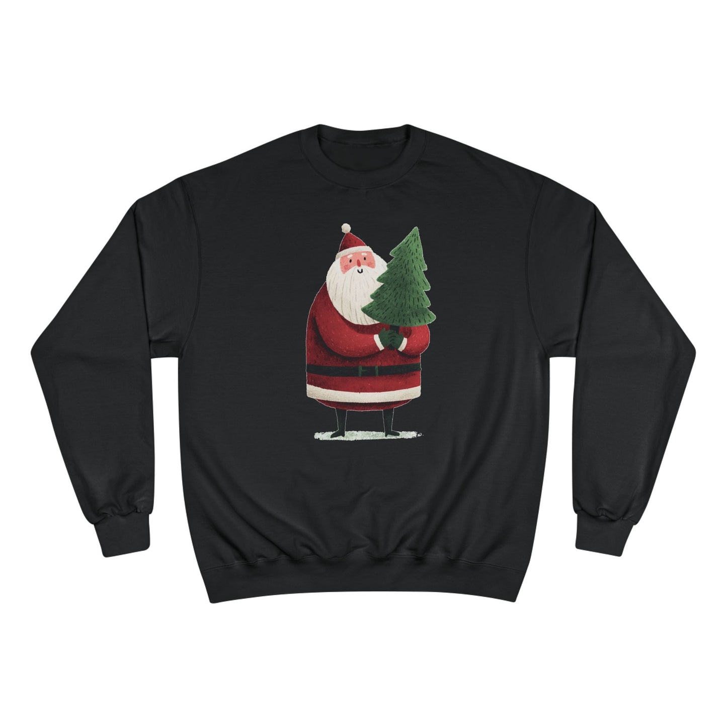 Santa’s Christmas Tree Sweatshirt, Cozy Holiday Wear, Sweatshirt for Winter, Cute Santa Design, Unisex Holiday Apparel