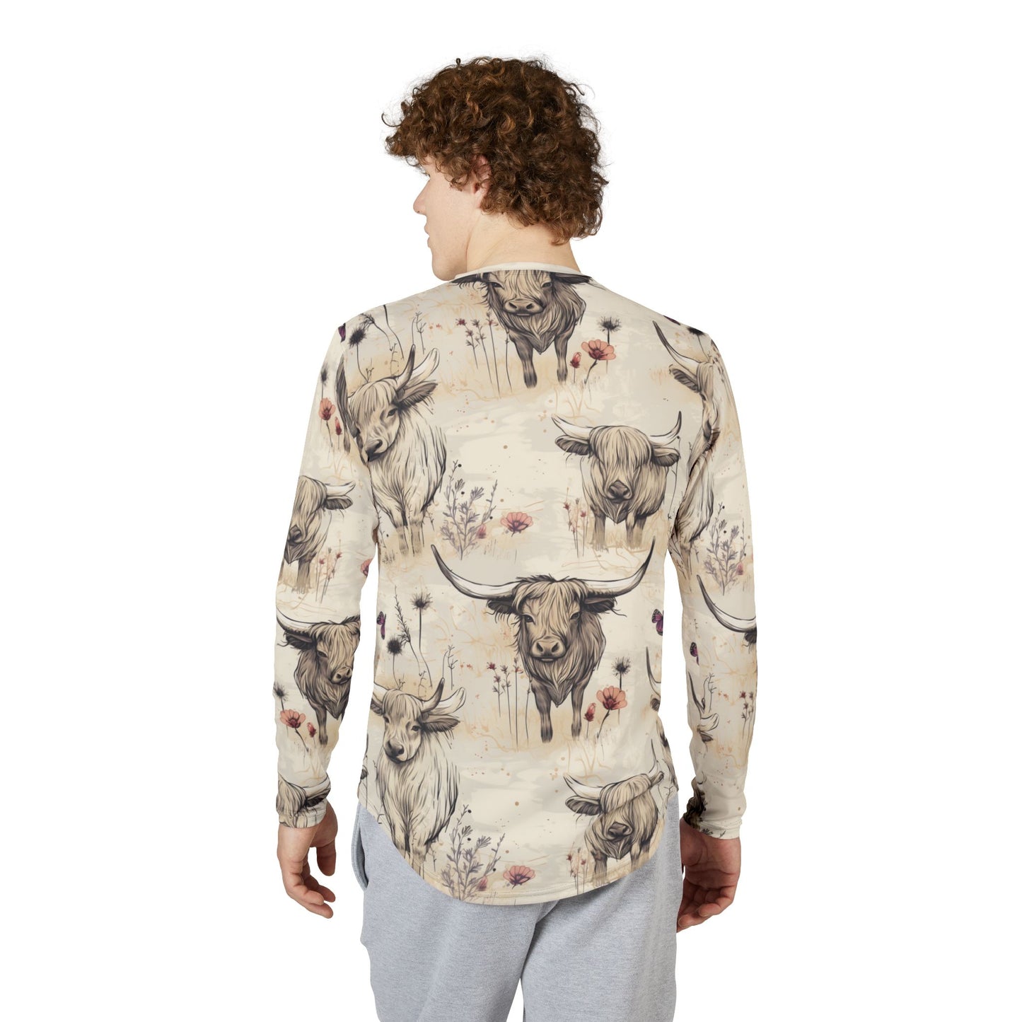 UV Protection Long Sleeve Shirt with Rustic Farm Design, Perfect for Summer Picnics