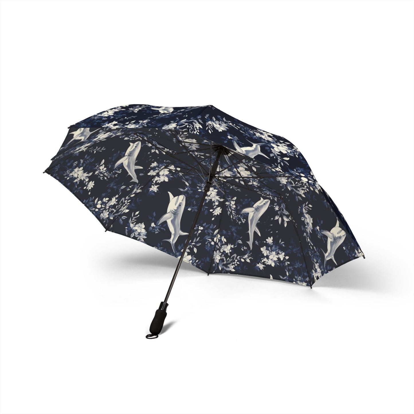 Floral Semi-Automatic Foldable Umbrella, Weather Essentials, Compact Travel Umbrella, Rainy Day Accessory, Stylish Gift