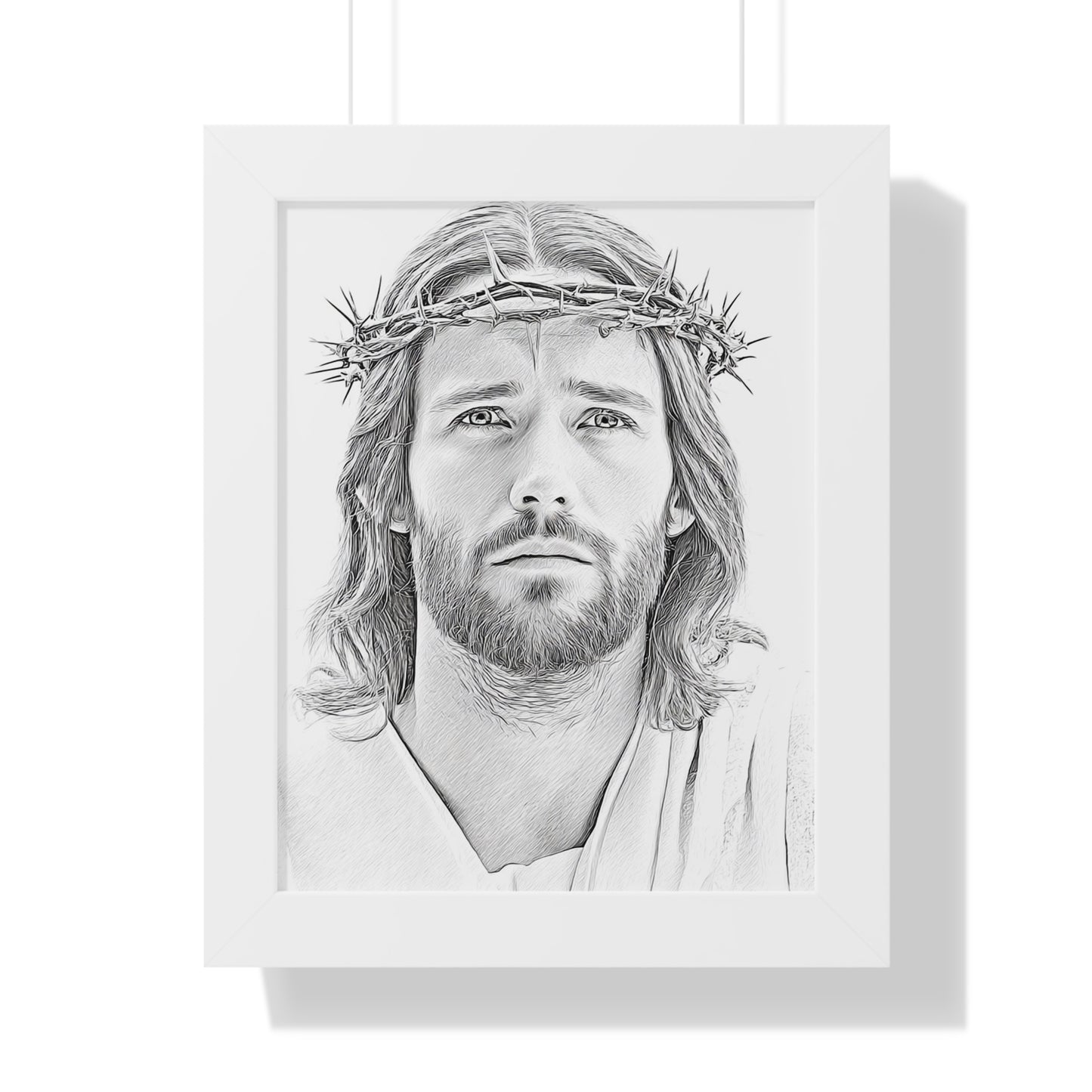 Framed Jesus Poster, Christian Art, Religious Decor, Inspirational Wall Art, Home Decoration, Gift for Faith