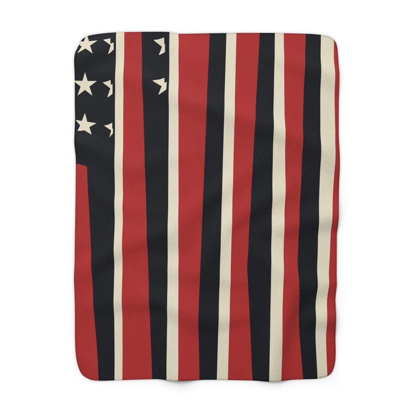 Patriotic Sherpa Fleece Blanket | Cozy Throw for Independence Day, Memorial Day, Housewarming Gift, Outdoor Events, Home Decor