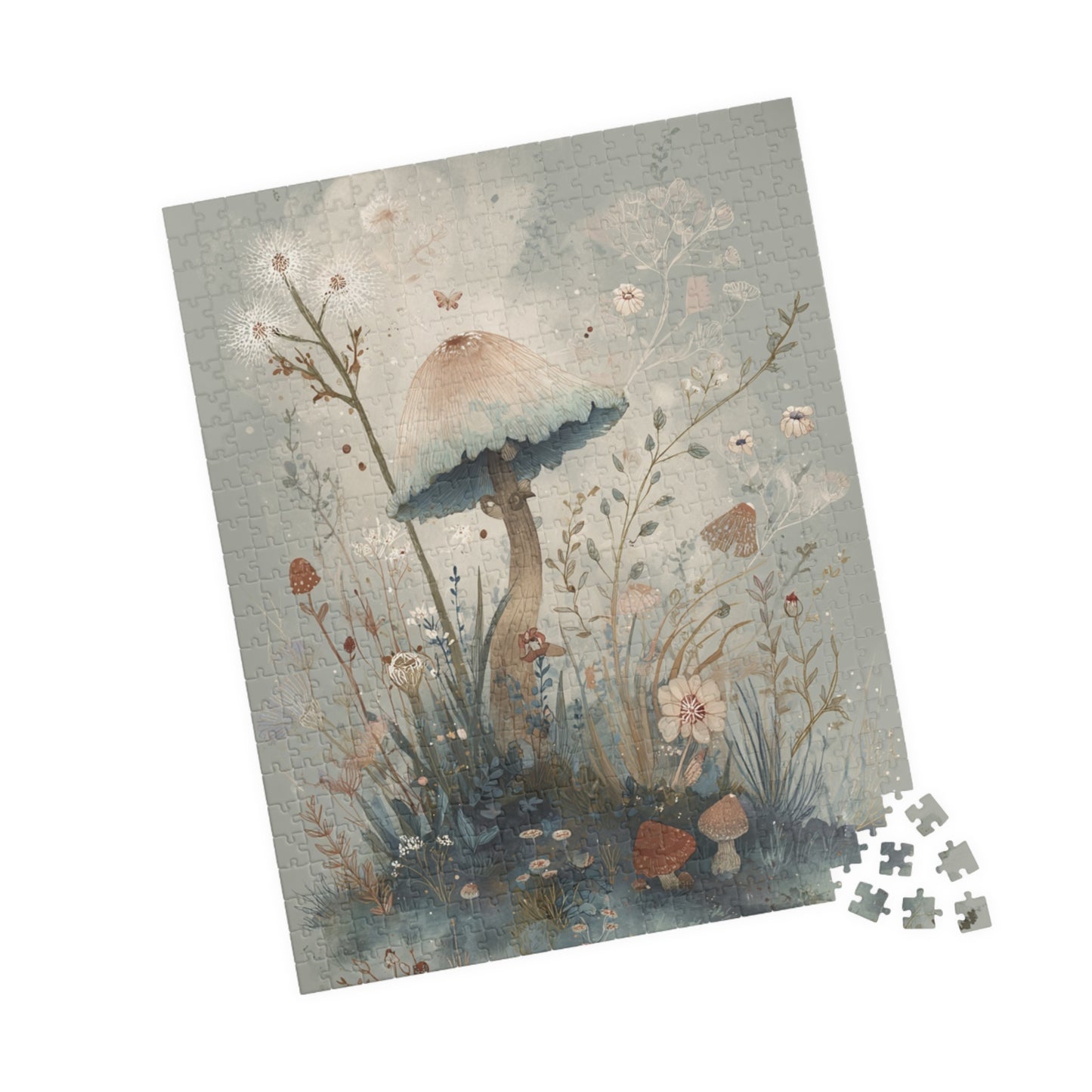 Pretty Mushroom Puzzle - Enchanting Nature Scene, 110-1014 Pieces, Perfect Gift for Puzzle Lovers