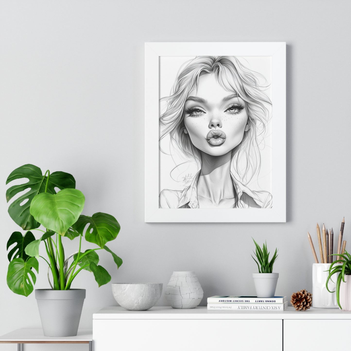 Stylish Framed Vertical Poster - Chic Wall Art Decor, Modern Home Decor, Gift for Art Lovers, Trendy Interior Design