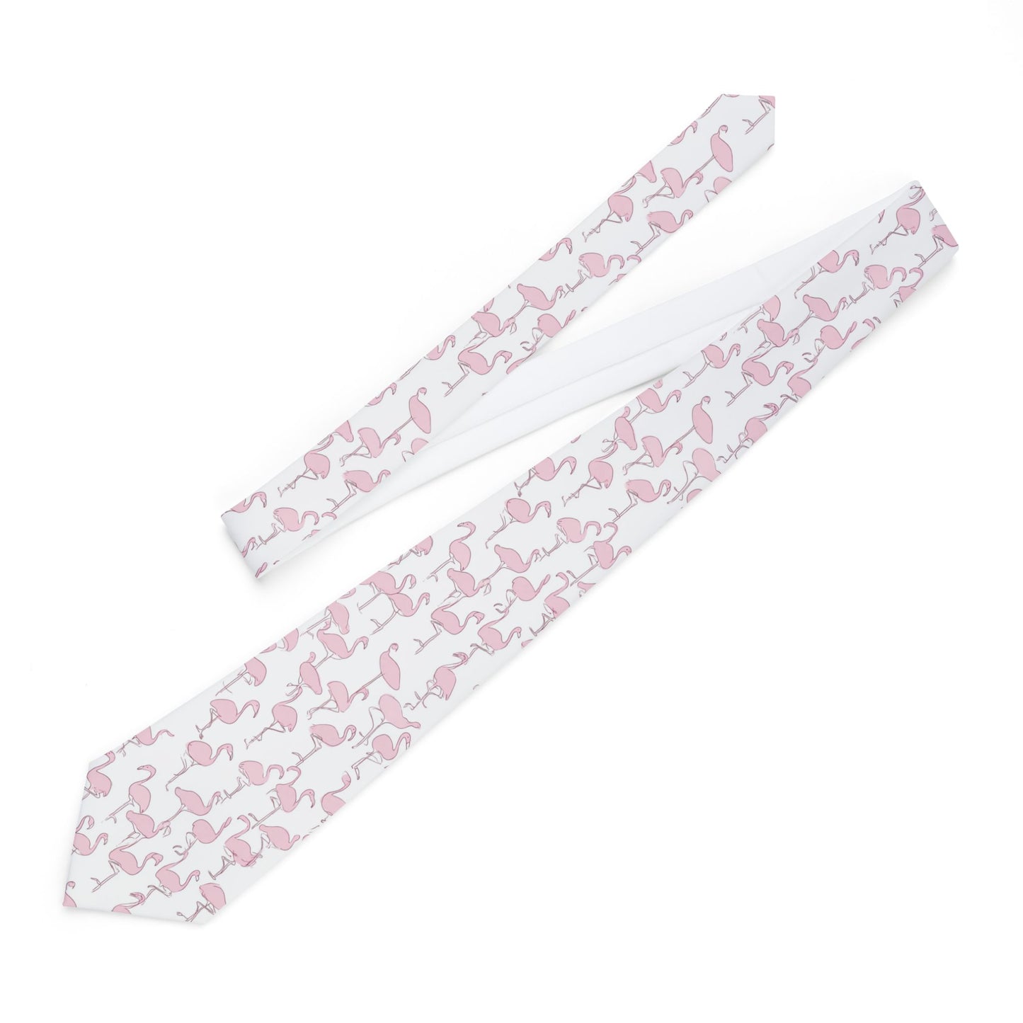 Flamingo Pattern Necktie - Fun Formal Accessory for Weddings, Parties, Gifts, Father's Day, Summer Events