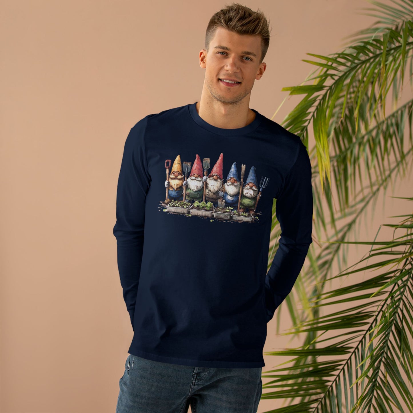 Garden Gnome Longsleeve Tee - Perfect for Garden Lovers, Gift for Nature Enthusiasts, Unique T-Shirt