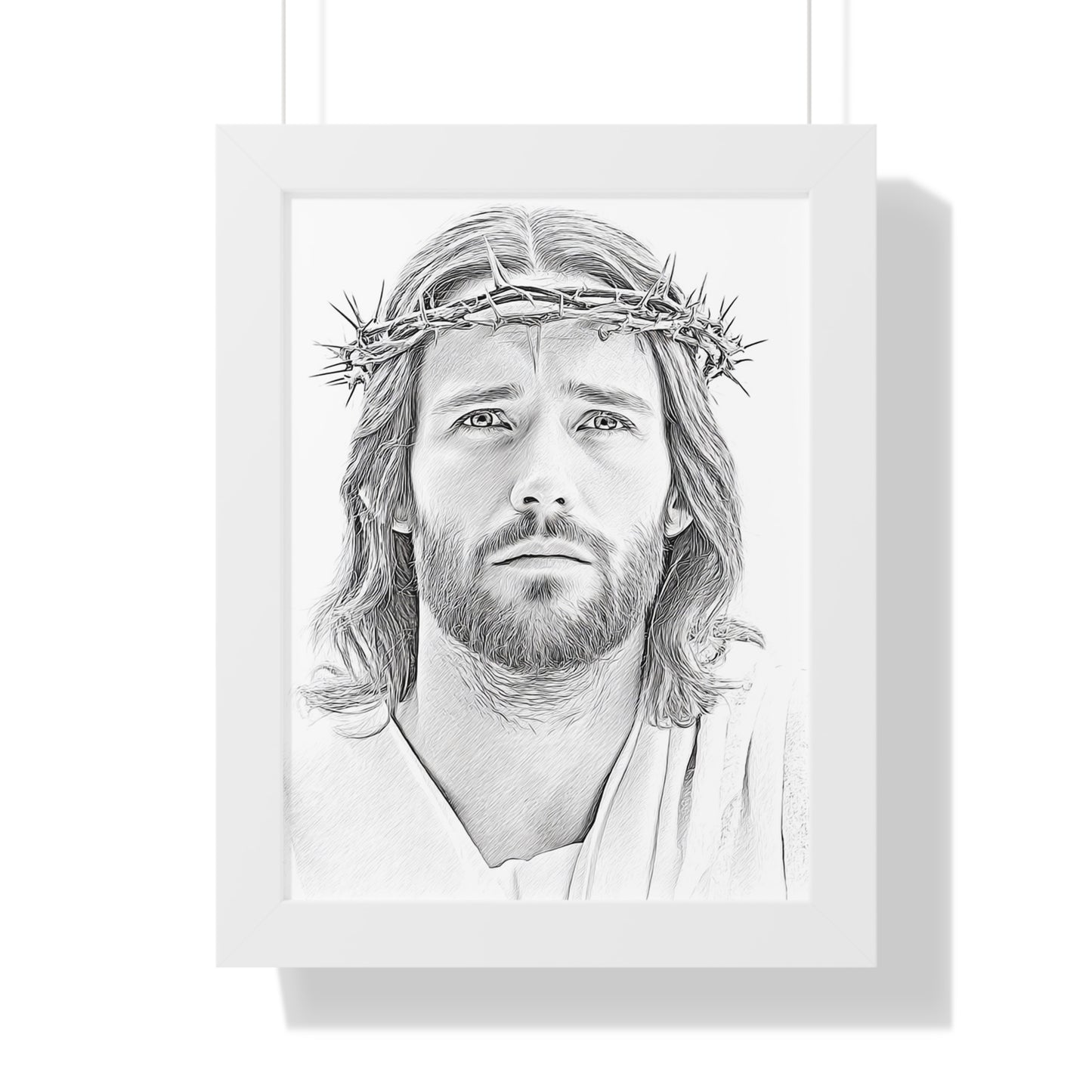 Framed Jesus Poster, Christian Art, Religious Decor, Inspirational Wall Art, Home Decoration, Gift for Faith
