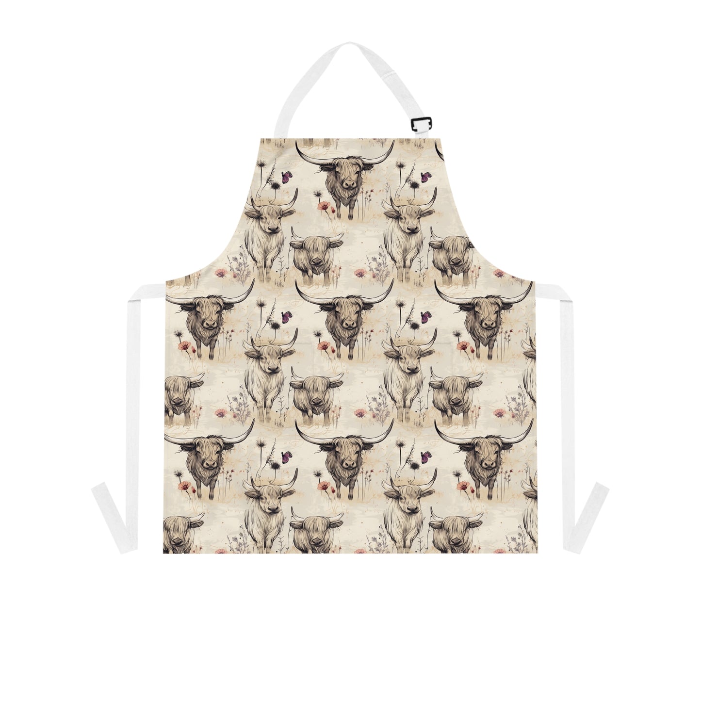 Rustic Cow Print Apron, Stylish Cooking Gift, Farmhouse Kitchen Accessory, Perfect for Chefs, BBQ Lovers, Home Cooks