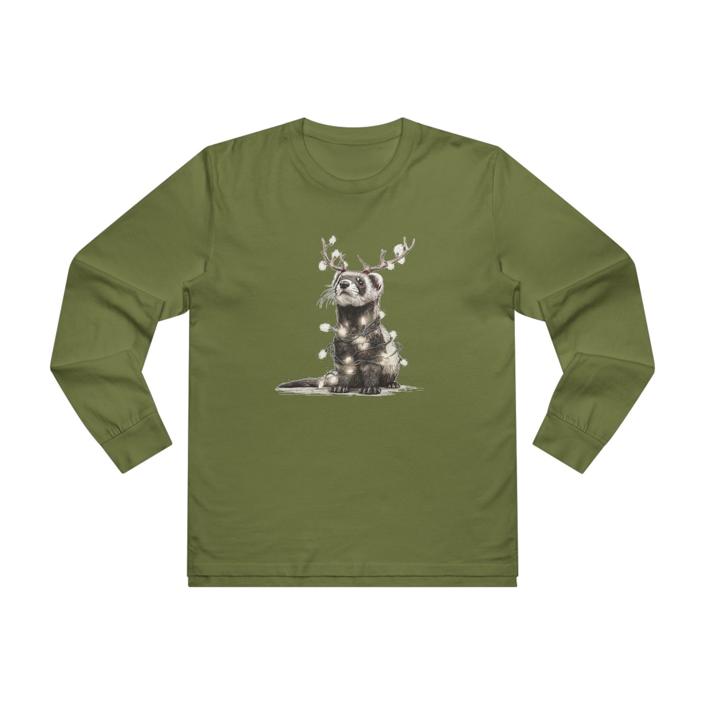 Otters First Christmas Graphic Longsleeve Tee, Holiday Apparel, Christmas Tee