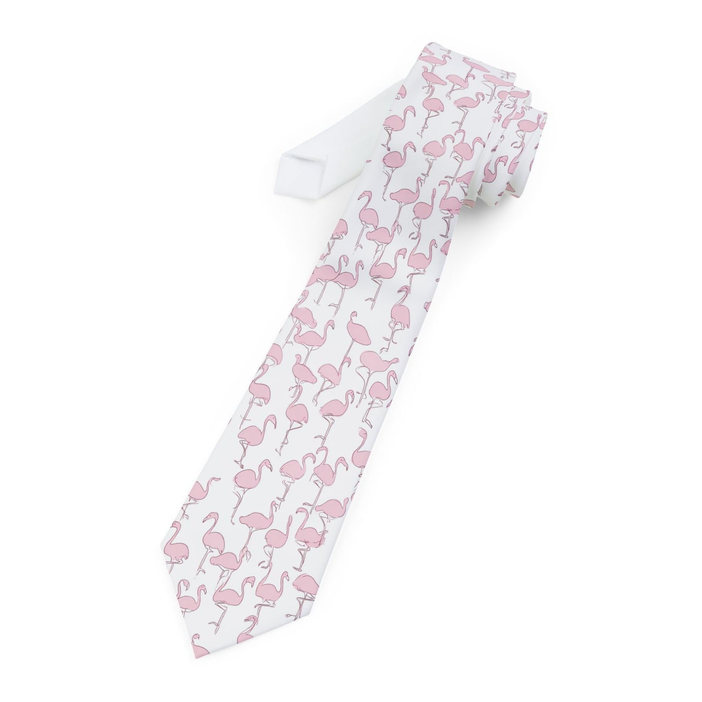 Flamingo Pattern Necktie - Fun Formal Accessory for Weddings, Parties, Gifts, Father's Day, Summer Events