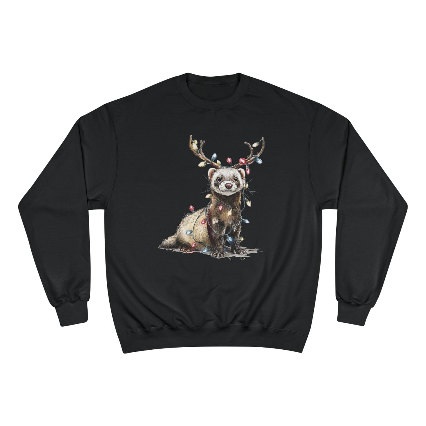 Otter Wants to be a Reindeer Champion Sweatshirt, Cozy Holiday Apparel, Christmas Gift, Cute Winter Wear