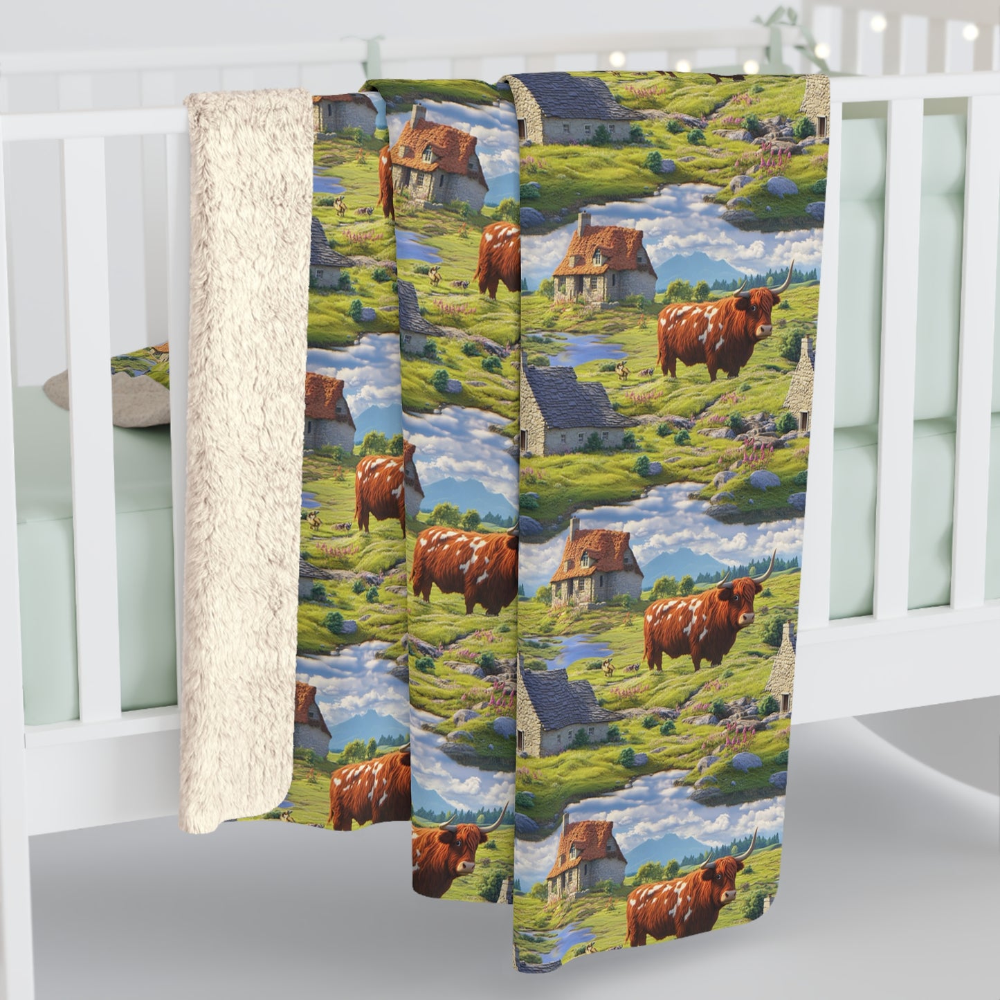 Cozy Farmhouse Sherpa Fleece Blanket