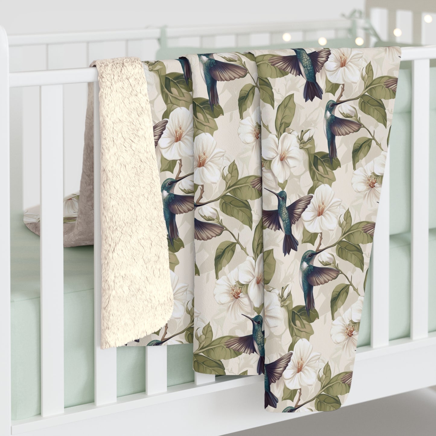 Cozy Floral Sherpa Fleece Blanket | Perfect Gift for Home Decor, Picnics, Snuggling, and Seasonal Celebrations