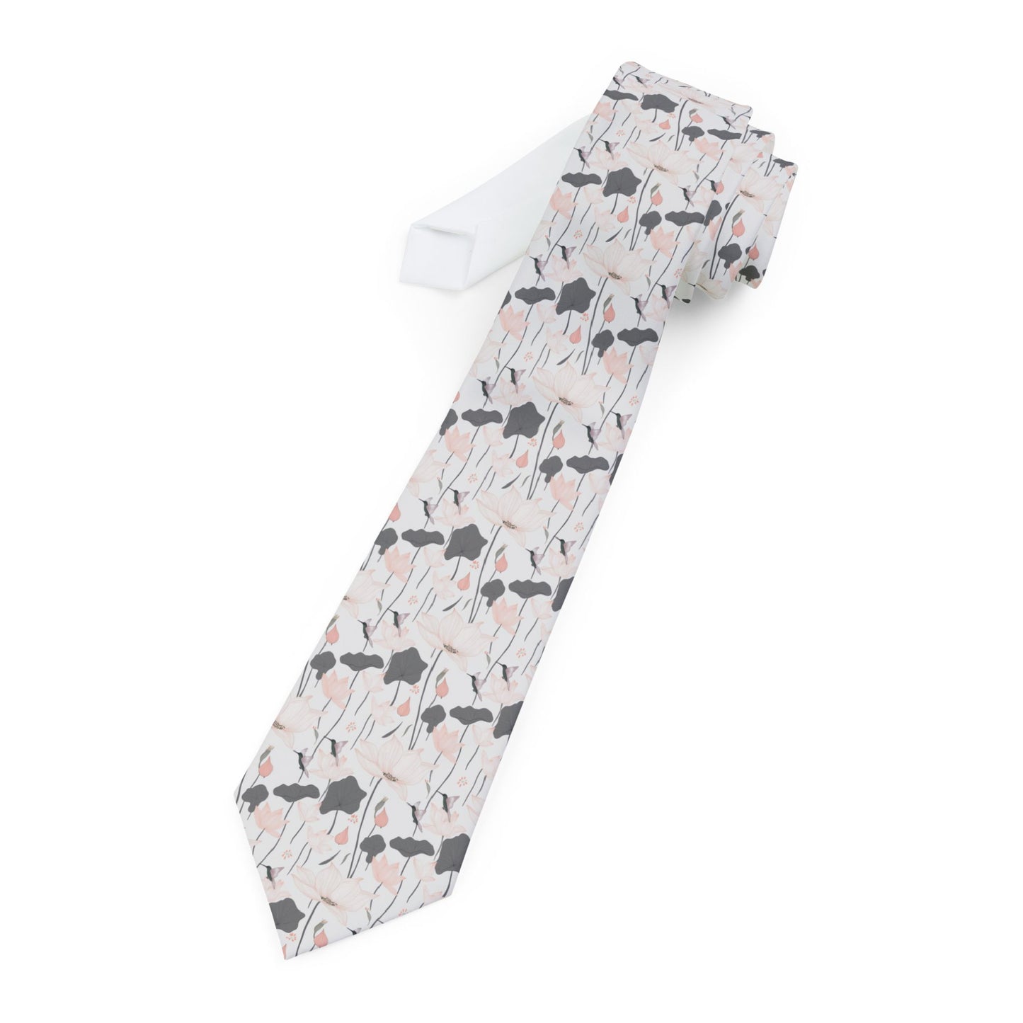 Stylish Necktie with Abstract Floral Design, Perfect for Weddings, Formal Events, Gift for Men, Father's Day, Business Attire