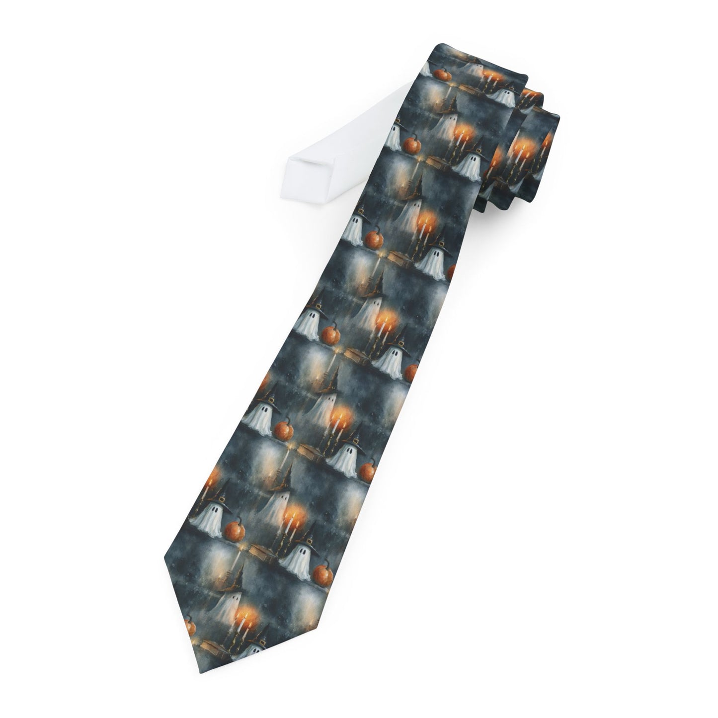 Necktie - Cute Ghosts and Lantern Pattern