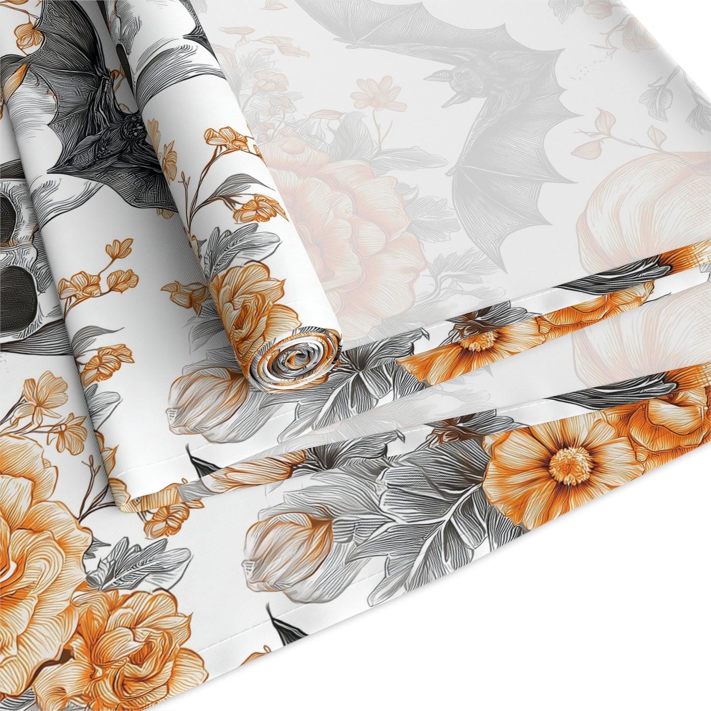 Spooky Elegance Table Runner - Halloween Decor, Fall Table Centerpiece, Cotton Tablecloth, Party Decoration, Autumn Theme