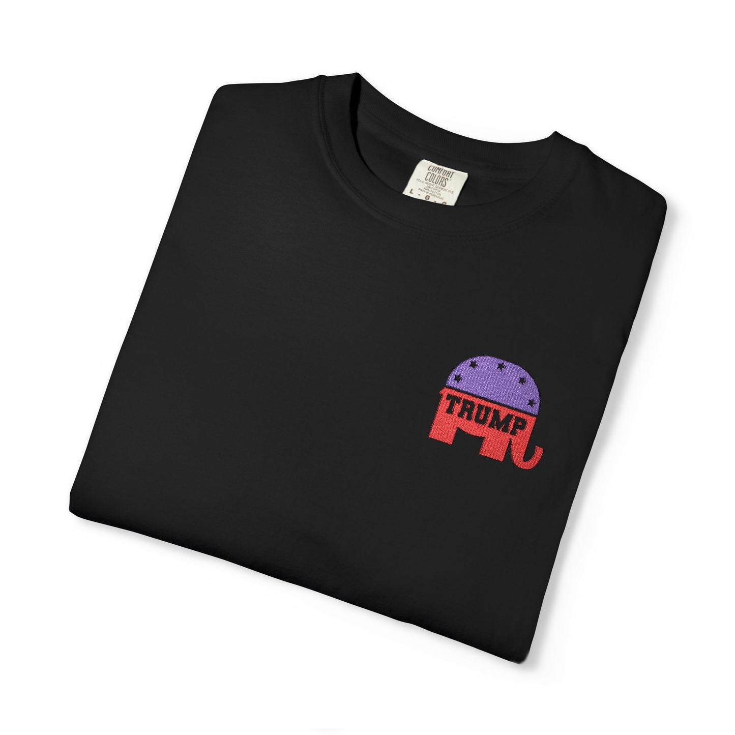 Embroidered Trump Republican Elephant Graphic Tee for MAGA, Unisex T-shirt, Casual Wear, Eco-Friendly Gift, Outing Shirt
