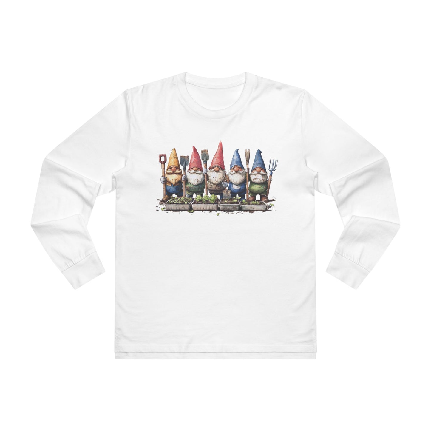 Garden Gnome Longsleeve Tee - Perfect for Garden Lovers, Gift for Nature Enthusiasts, Unique T-Shirt