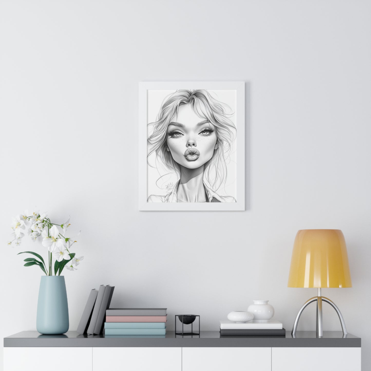 Stylish Framed Vertical Poster - Chic Wall Art Decor, Modern Home Decor, Gift for Art Lovers, Trendy Interior Design