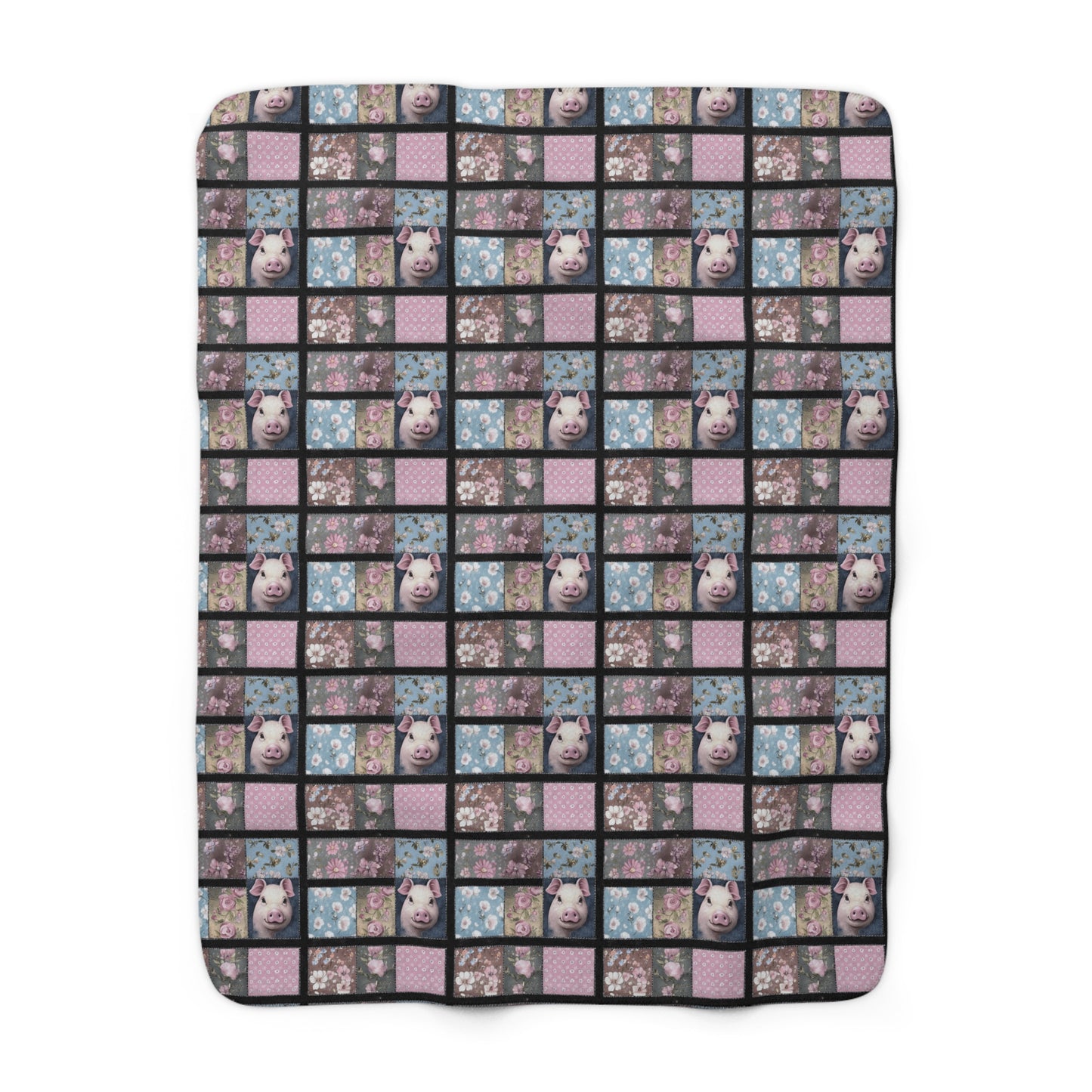 Looks like a Quilt - Retro Pig Pattern