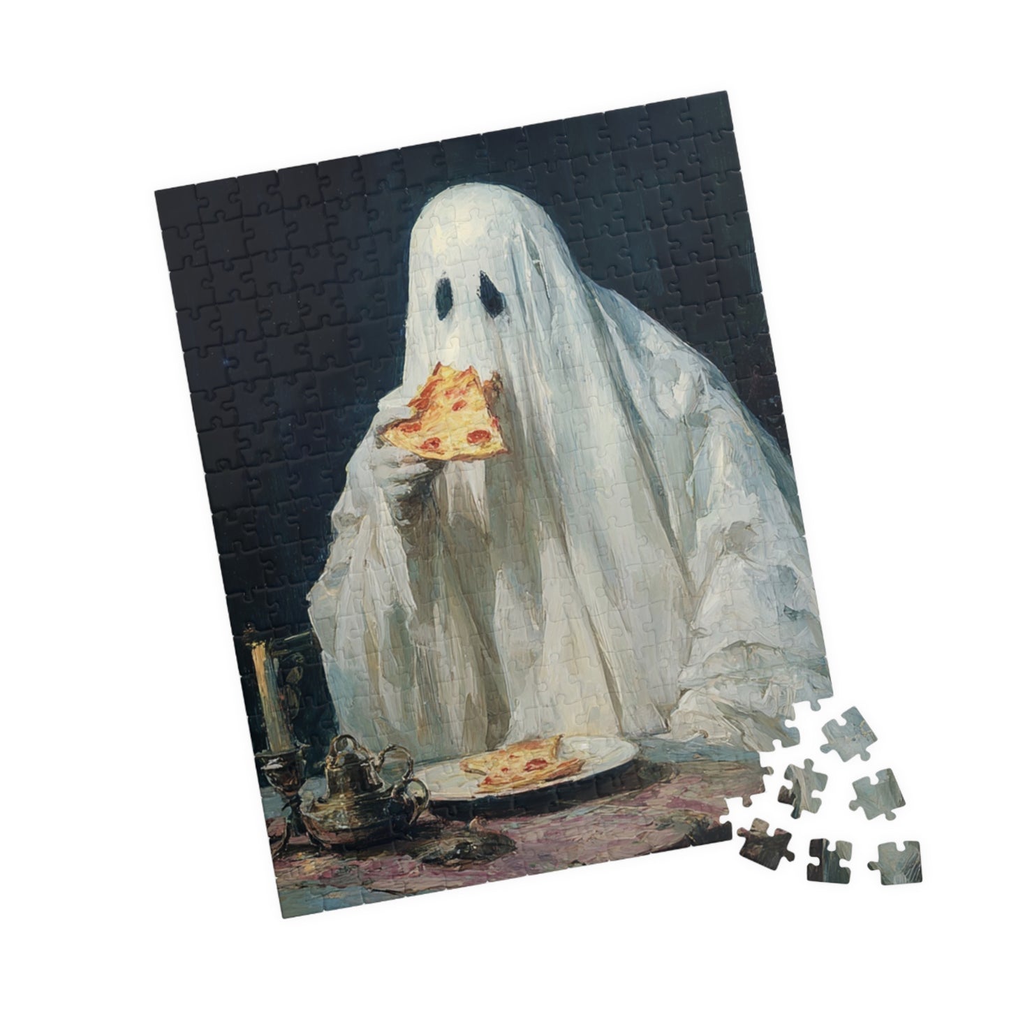 Ghostly Pizza Puzzle Collection - Fun for Families, Halloween Decor, Gift for Puzzle Lovers, Home Activity