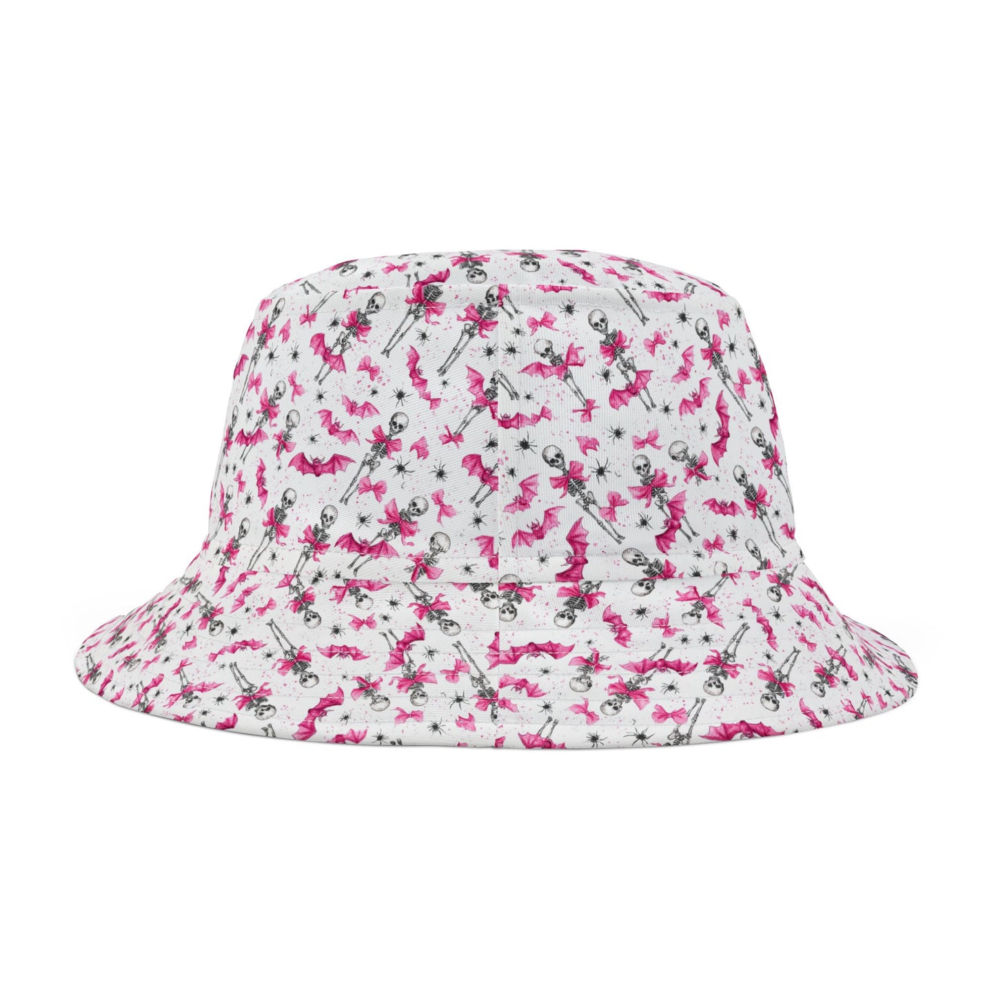 Flower Skull Bucket Hat, Trendy Sun Hat, Unique AOP Hat, Summer Accessory, Festival Headwear, Gift for Her