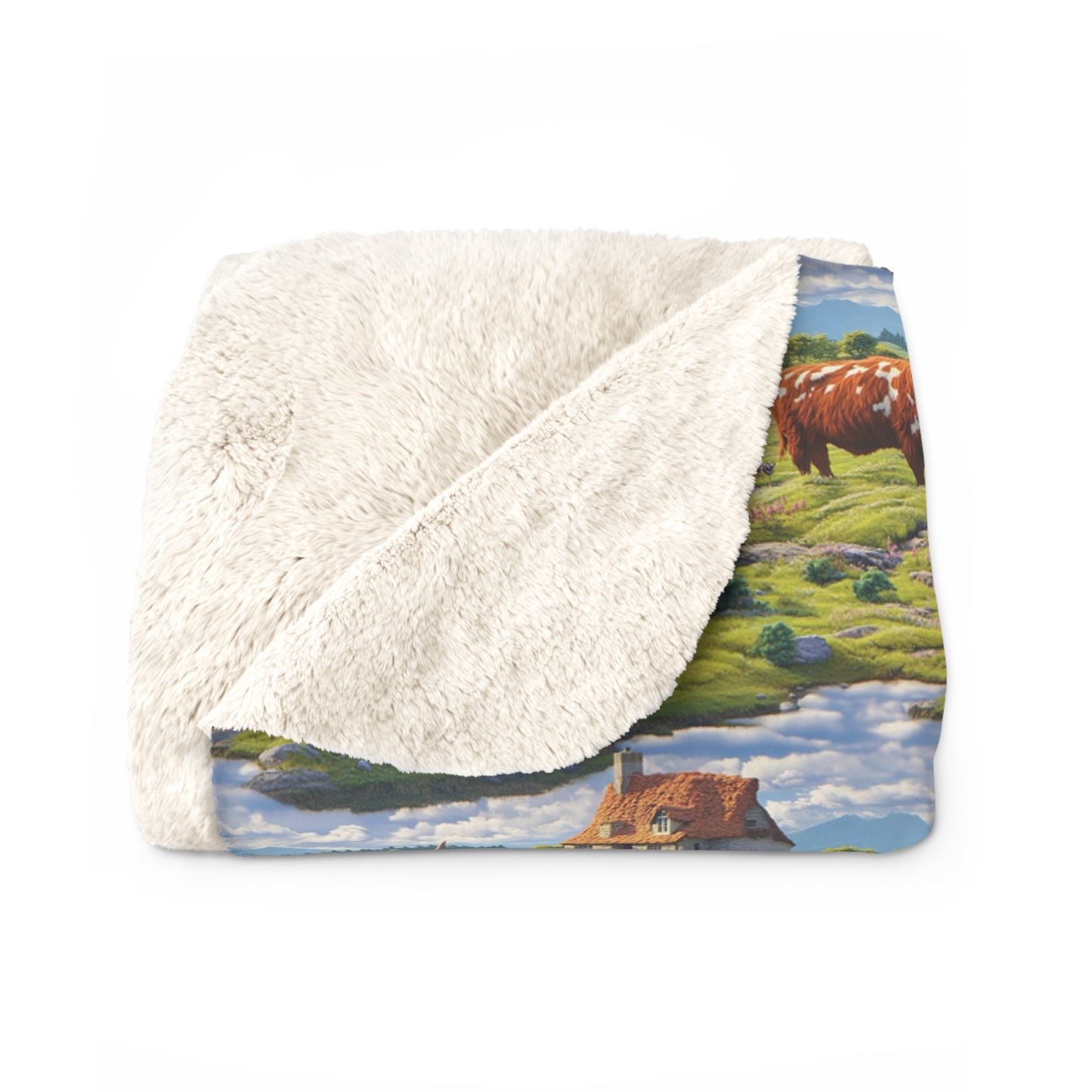 Cozy Farmhouse Sherpa Fleece Blanket