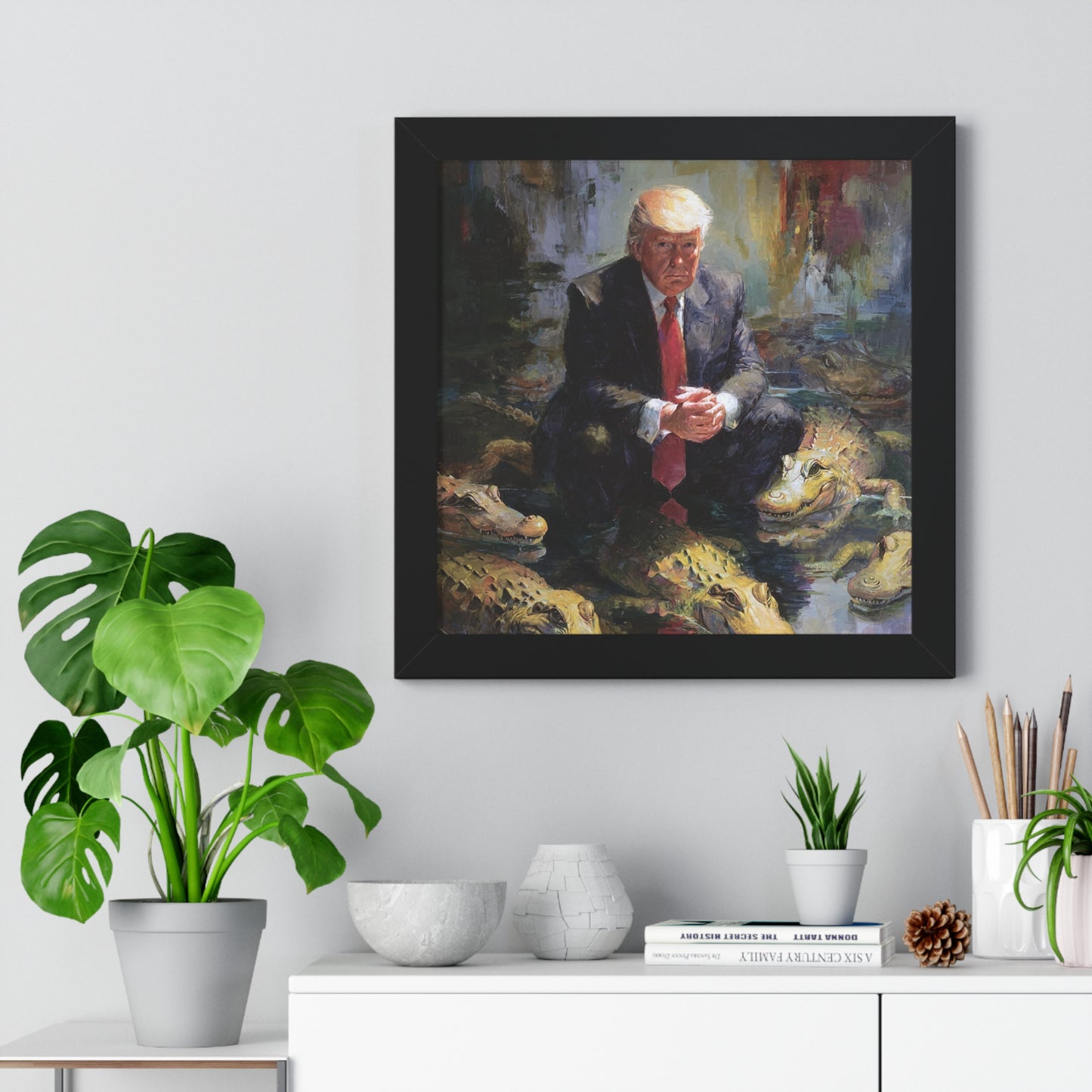 Framed Political Art Poster, Unique Home Decor, Gift for Collectors, Wall Art for Office, Funny Political Gift