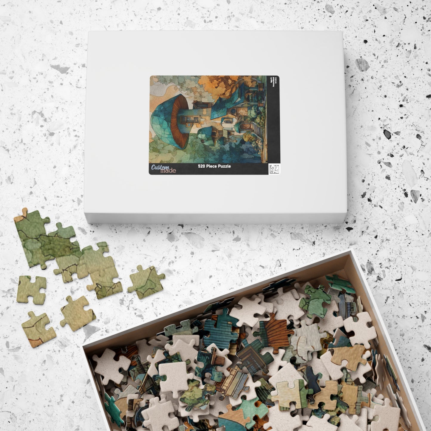 Enchanting Mushroom House Puzzle - Family Fun