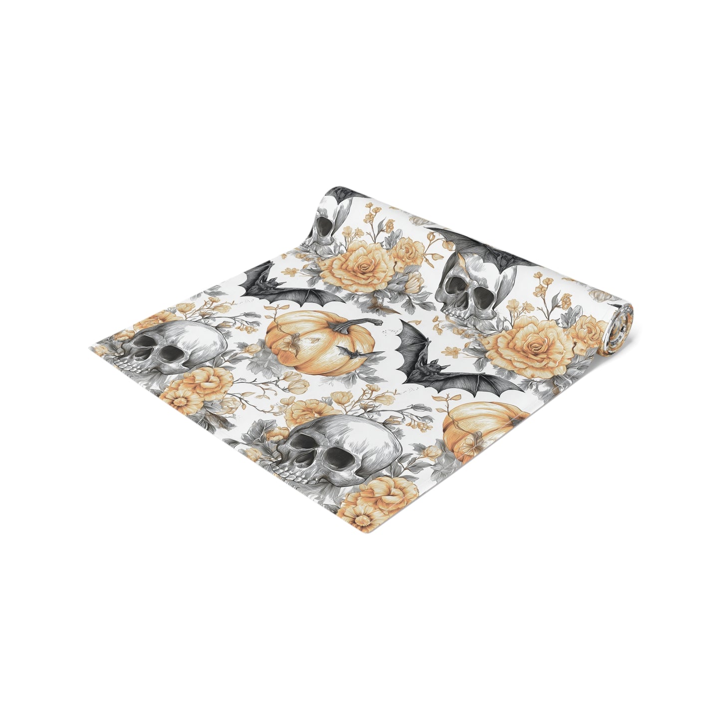 Spooky Elegance Table Runner - Halloween Decor, Fall Table Centerpiece, Cotton Tablecloth, Party Decoration, Autumn Theme