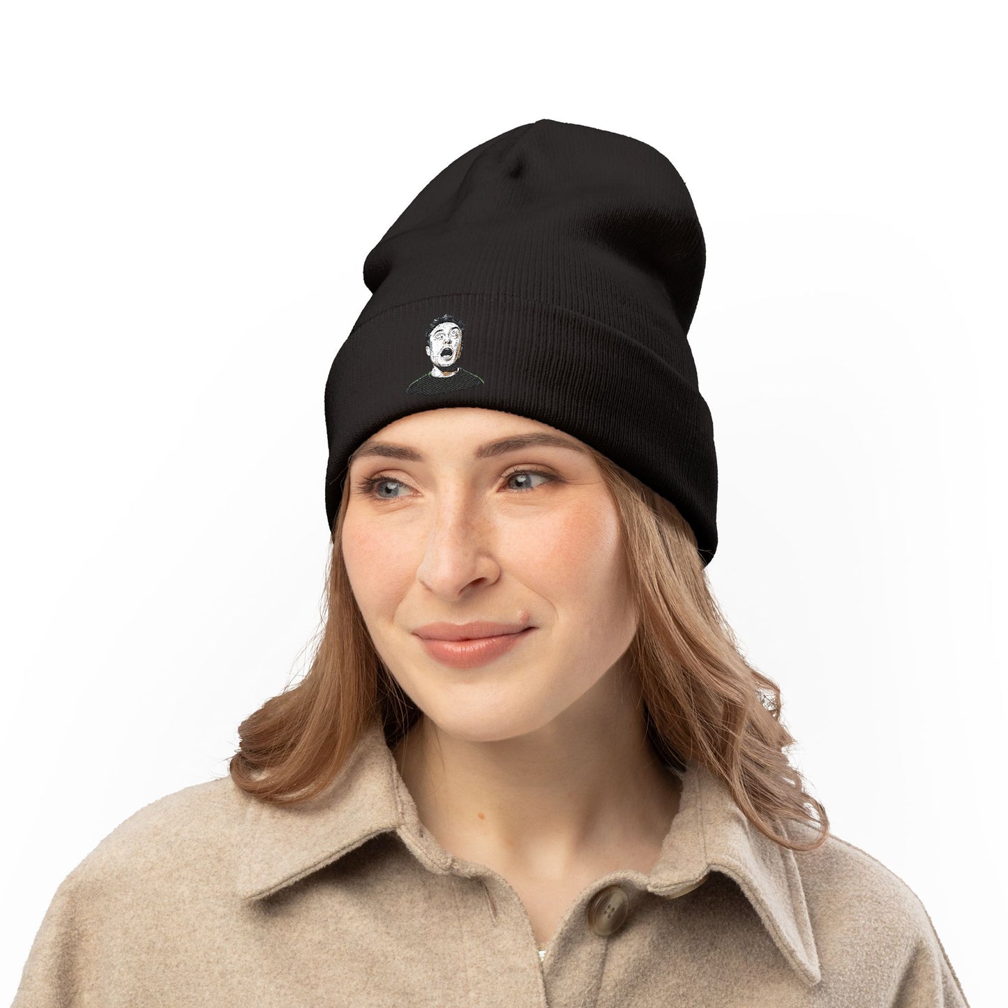 Embroidered Elon Musk Knit Beanie, Cozy Winter Hat, Funny Gift for Him, Political Satire Fashion