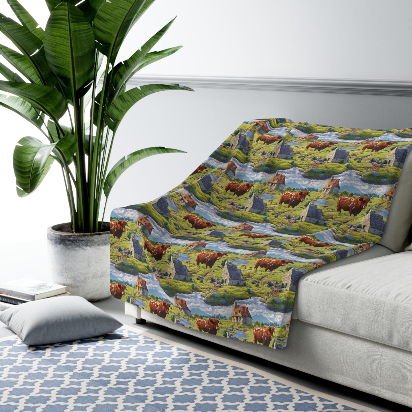 Cozy Farmhouse Sherpa Fleece Blanket
