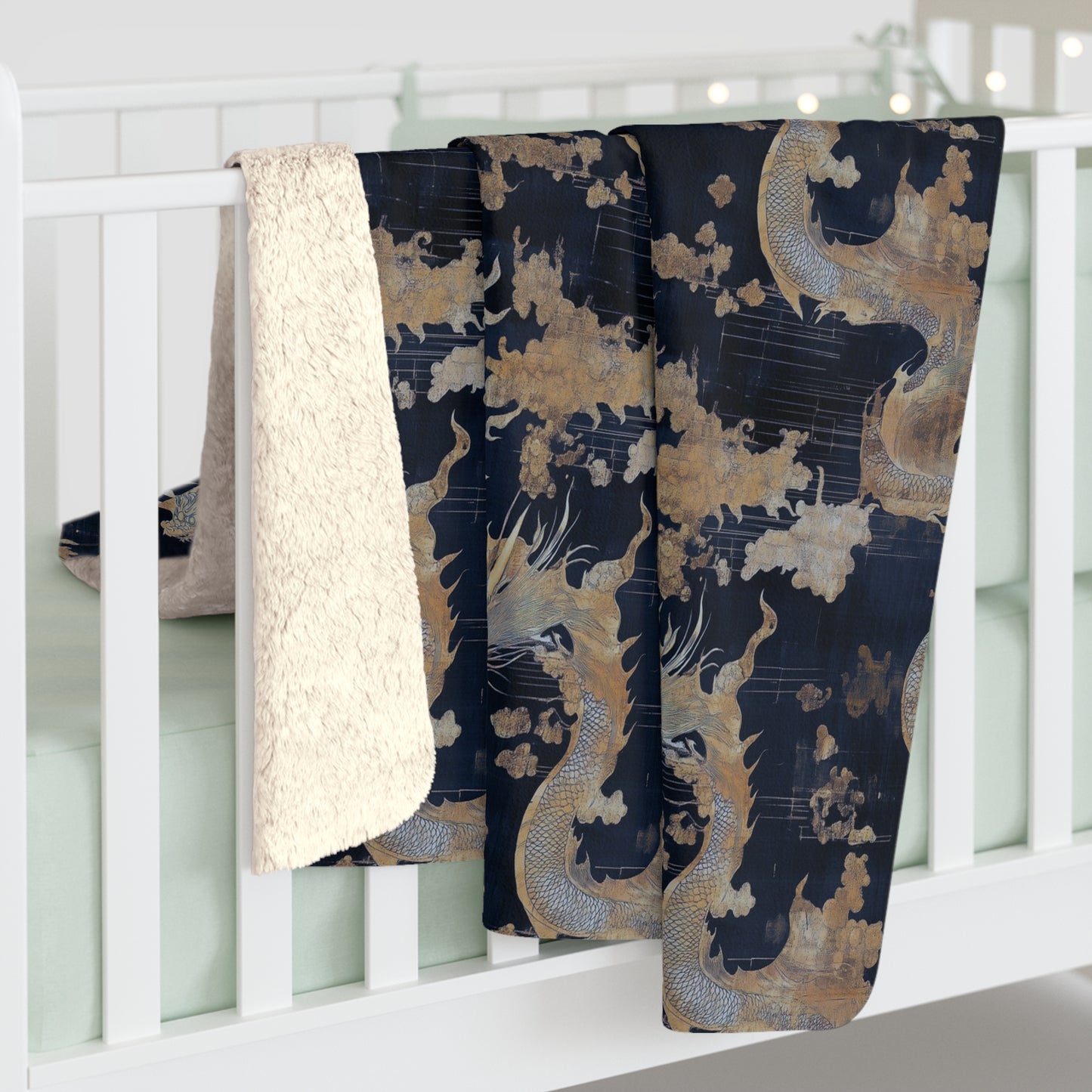 Cozy Sherpa Fleece Blanket with Abstract Dragon Pattern, Soft Throw for Home Decor, Perfect Gift for All Occasions
