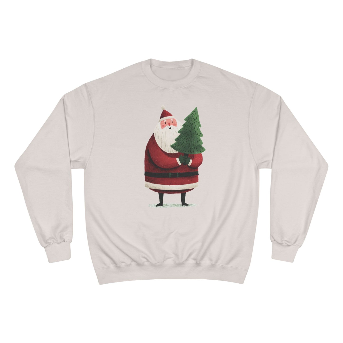 Santa’s Christmas Tree Sweatshirt, Cozy Holiday Wear, Sweatshirt for Winter, Cute Santa Design, Unisex Holiday Apparel
