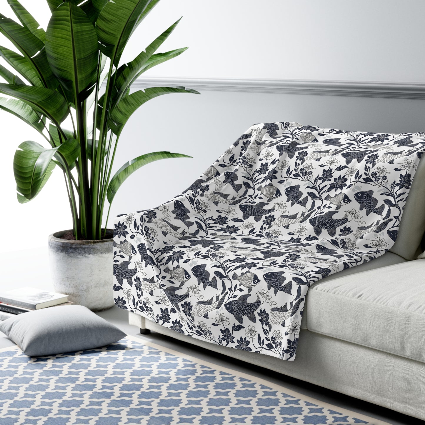 Cozy Floral Sherpa Blanket | Warm Floral Throw for Couch, Home Decor, Gift for Her, Cozy Nights